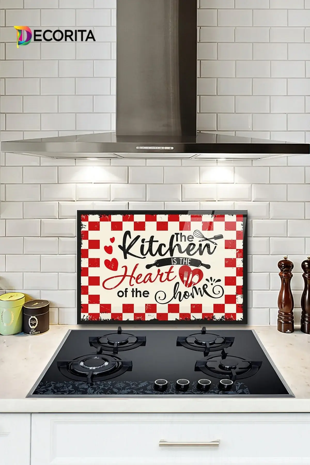 Стаклена заштита за задниот дел на шпоретот | Kitchen Heart | 40cm X 60cm