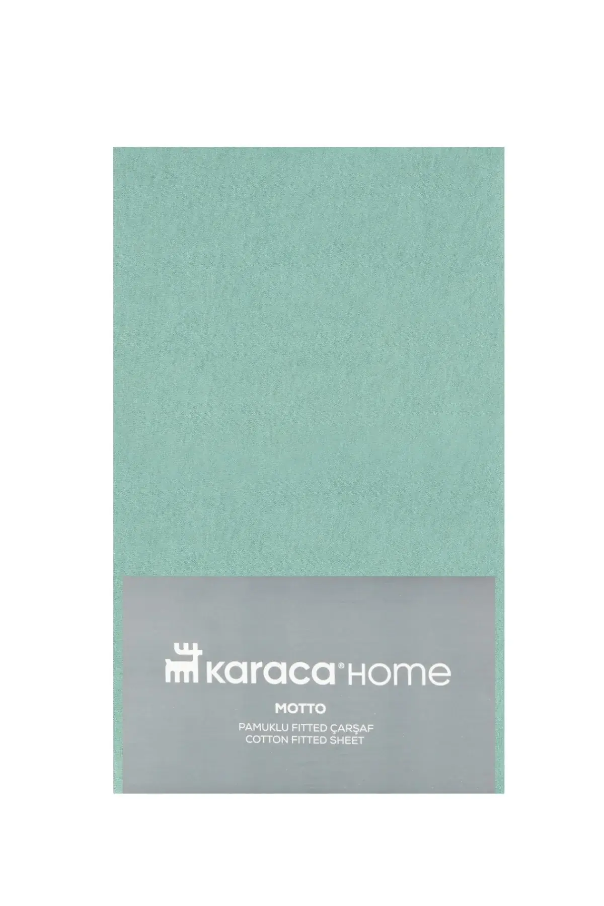 Motto памучен фитиран чаршаф за единечен кревет 100x200+30 cm, зелен