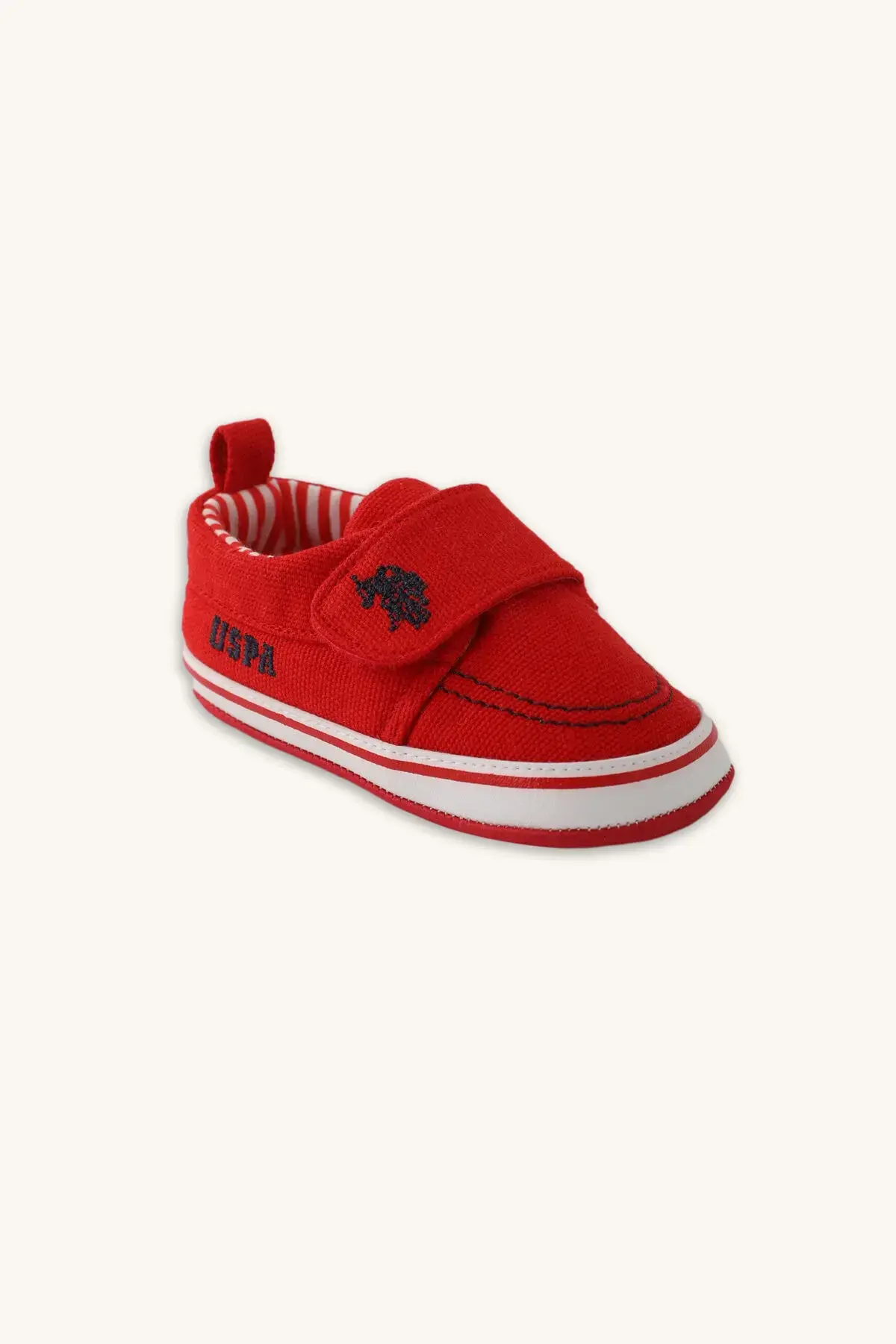 U.S. Polo Assn црвени бебешки чевли со велкро