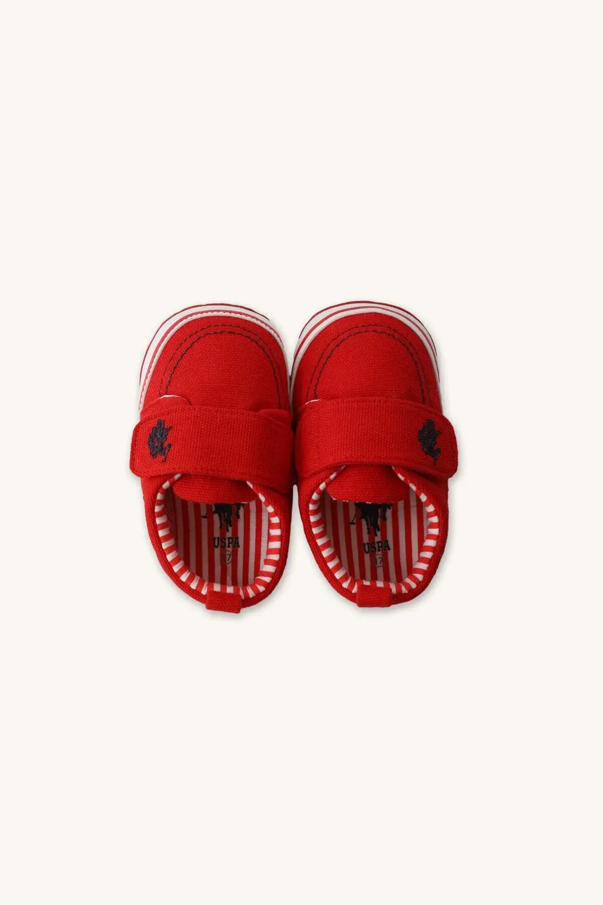 U.S. Polo Assn црвени бебешки чевли со велкро